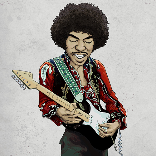 caricature jimi hendrix caricature hendrix
